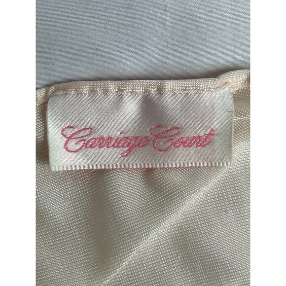 Vintage Carriage Court Nightgown Chemise Slip M Cream Lace Trim Retro Satin - Picture 6 of 8